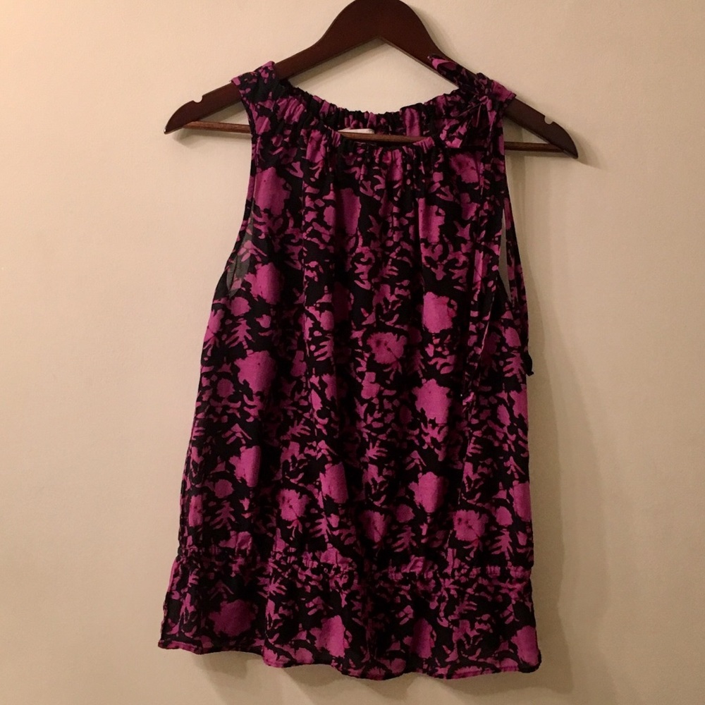LOFT Cotton Tie-Neck Tank sz M
